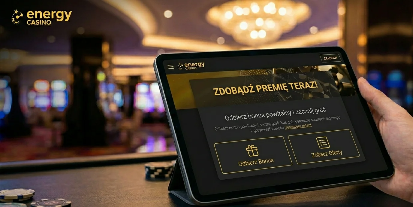 Aktywacja bonusu powitalnego Energy Casino na ekranie wpłaty