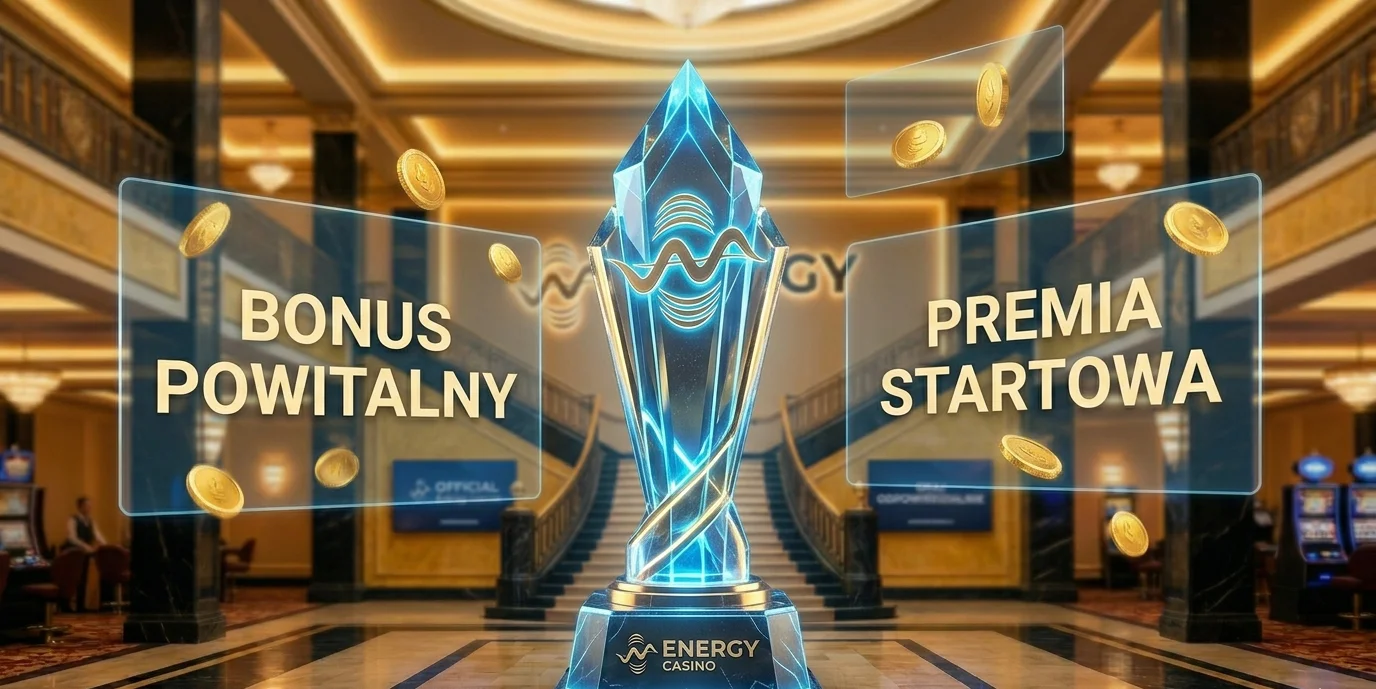 Trofeum bonusu powitalnego Energy Casino z 400 free spins